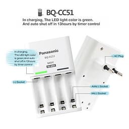 Combo 4 Pin Eneloop AA Và Sạc Panasonic BQ-CC51 - Hàng Nhập Khẩu