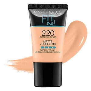 Kem Nền Mịn Nhẹ Kiềm Dầu Fit Me dạng tuýp Maybelline New York Matte and Poreless Foundation Tube 18ml