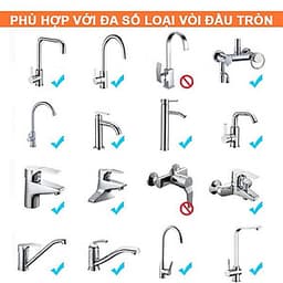 Vòi nước rửa bát tăng áp xoay 360 độ 3 chế độ xả nước