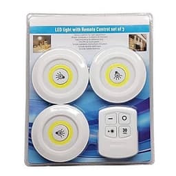 Bộ 3 Đèn LED chiếu sáng không dây - Dán tường, 2 chế độ sáng, có điều khiển từ xa, dùng pin