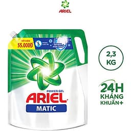 Combo 2 Túi Nước Giặt Ariel Matic Đậm Đặc (2.3kg/ Túi)
