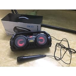 Loa Karaoke Bluetooth Xách Tay KM S1 Siêu Bass Kèm Mic Hát Tặng Giá Đỡ Điện Thoại Hình Hoa