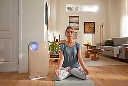 Máy lọc không khí kháng khuẩn trong nhà nhãn hiệu Philips AC4558 Cảm ứng thông minh 4 màu, giám sát và kiểm soát với ứng dụng điện thoại thông minh, loại bỏ vi rút, vi khuẩn - HÀNG NHẬP KHẨU 