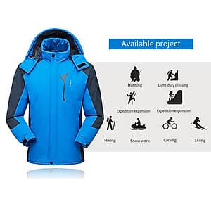 Áo Khoác Trượt Tuyết Lông Cừu Chống Thấm Nước Đen Lixada (Size 4XL)