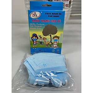 Khẩu Trang Y Tế 5D Trẻ Em Nam Anh - Hộp 10 cái