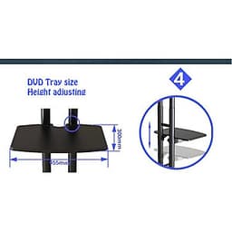 Giá treo tivi di động nhập khẩu AVA1500-60-1P (Đ8) màu đen cho tivi 32-65 inch