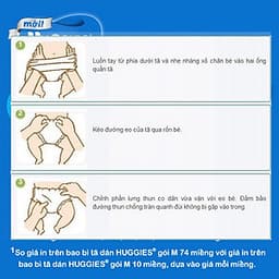 Combo 3 Tã quần HUGGIES DRY PANTS SUPER JUMBO L68 (8 - 13kg)  - Gói 68 miếng 