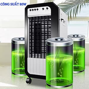 Quạt Hơi Nước - Quạt Điều Hòa Bằng Hơi Nước Đá - Có Tặng Kèm Hộp Đá Lâu Tan