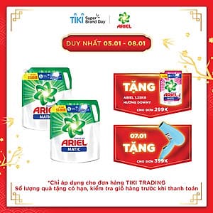 Combo 2 Túi Nước Giặt Ariel Matic Đậm Đặc (2.3kg/ Túi)