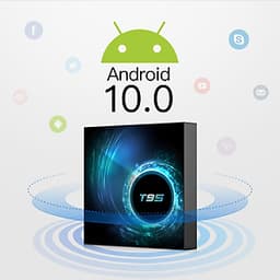 Android Box Android 10, RAM 4G, 32G ROM mạnh mẽ, wifi băng tần kép, bluetooth 5.0,đa năng, mang lại nhiều khung giờ giải trí cùng gia đình T95+TVA00