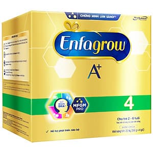Combo 1 hộp sữa bột Enfagrow A+ 4 2.2kg tặng 1 lon S4 400g