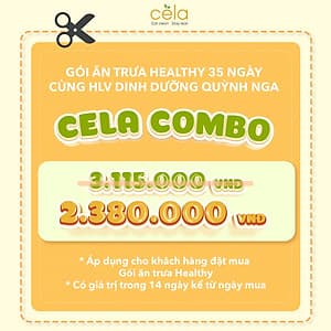 Combo 35 suất ưu đãi của chuỗi cửa hàng celadetox chuyên đồ ăn healthy được thiết kế bởi huấn luyện viên dinh dưỡng 