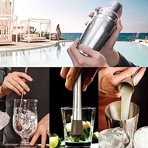 Bộ Dụng Cụ Pha Chế Cocktail Không Gỉ (22 món)