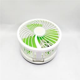 Quạt sạc tích điện xếp tròn có đèn led thắp sáng