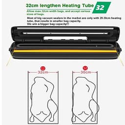 Máy hút chân không khô và ướt cao cấp AP-12X tích hợp 5 chế độ điểu khiển nhiệt độ, hàn được miệng túi dày 5mm, hàn bề ngang túi tối đa túi là 32cm