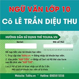 Khóa học NGỮ VĂN LỚP 10 cô Diệu Thu - 03 tháng
