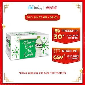 [Nhập mã COCATET2021] Thùng 24 Chai Nước Đóng Chai Dasani (500ml / Chai)