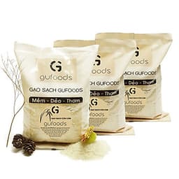 Combo 3 Gạo sạch còn cám GUfoods (ngọt - mềm - thơm) (mỗi túi 1kg)