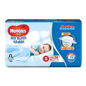 Tã dán sơ sinh Huggies mới size S gói 56 miếng