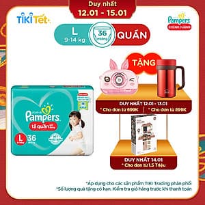 Tã Quần Pampers Giữ Dáng Mới Gói Lớn L36 (36 Miếng)