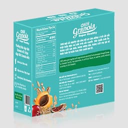Quà Tặng Tết 2021 Ngũ Cốc Giảm Cân - Trái Cây Sấy - Ăn Sáng -  Dòng Super Healthy (Ohh Granola) 250g, Tiêu Chuẩn FDA - Hoa Kỳ 
