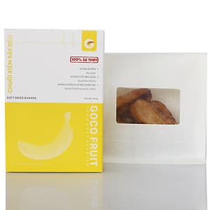 Chuối Sấy Dẻo GOCO FRUIT. Hộp 200g, Không Đường, Không Chất Bảo Quản, Không Hương Vị Màu Nhân Tạo. 100% Tự Nhiên Sấy Mộc. Món Ăn Vặt An Toàn Sức Khỏe.