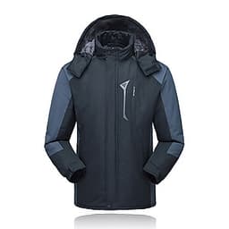 Áo Khoác Trượt Tuyết Lông Cừu Chống Thấm Nước Đen Lixada (Size 4XL)