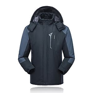 Áo Khoác Trượt Tuyết Lông Cừu Chống Thấm Nước Đen Lixada (Size 4XL)