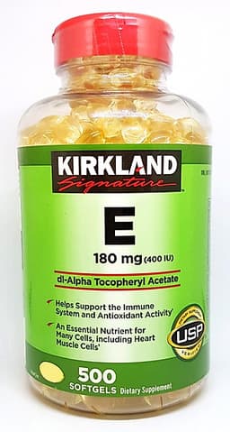 Thực Phẩm Chức năng Viên Uống Đẹp Da Kirkland Signature Vitamin E 400iu 500 Viên 