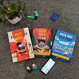 Combo 2 sách Hack Não 1500 + Hack Não Ngữ Pháp - Tặng App học phát âm và ngữ pháp, làm chủ từ vựng và nắm chắc ngữ pháp tiếng Anh chỉ sau 2 tháng