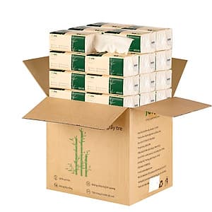 giấy ăn gấu trúc Ycool khăn giấy tre 1 thùng 30 gói 300 tờ siêu dai mềm mại