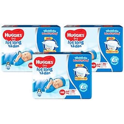 Combo 3 Gói Tã Dán Sơ Sinh Huggies NB74 (Dưới 5kg) - Gói 74 Miếng 