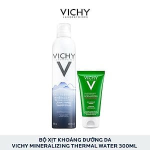 Bộ Xịt Khoáng Dưỡng Da Vichy Mineralizing Thermal Water 300ml Và Sữa Rửa Mặt Dạng Gel Normaderm Physolution Intensive Purifying Gel 50ml