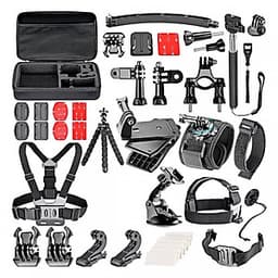 Bộ Phụ Kiện 50 in 1 cho GOPRO Hộp Đựng Cao Cấp Tặng Kèm Phao Nổi - Black