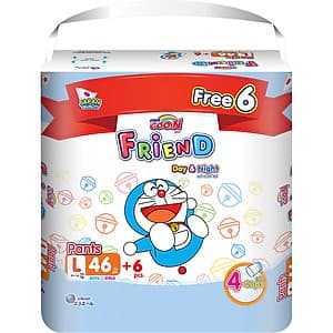 Tã Quần Goon Friend Doremon Gói Cực Đại L46 (46 Miếng)+ Tặng Thêm 6 Miếng Tiết Kiệm Hơn