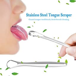 Dụng Cụ Cào Lưỡi Bằng Thép Không Gỉ Có Thể Tái Sử Dụng Vệ Sinh Miệng Cho Người Lớn Trẻ Em