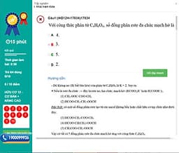 Khóa học HÓA HỌC HỮU CƠ 12 - CƠ BẢN + NÂNG CAO thầy Dương Tiến Tài - 09 tháng