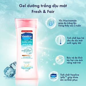 Gel Dưỡng Thể Dịu Mát Trắng Da Vaseline Fresh & Fair 200ml