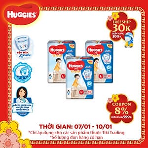Combo 3 Gói Tã Quần Huggies Dry Gói Cực Đại L68 (68 Miếng) - Bao Bì Mới