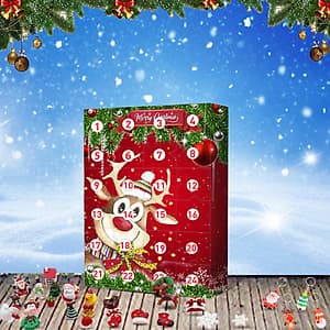 Christmas Elk Advent Calendar 2020 With 24 Little Doors Mystery Gift for Kids Children Fun Surprise