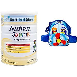 Sản Phẩm Dinh Dưỡng Y Học Nutren Junior Lon 800g + Tặng Túi Đeo Chéo Máy Bay