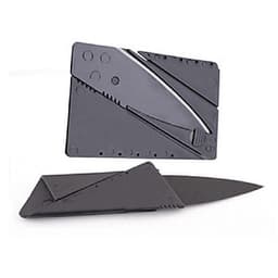 Dao Rọc Giấy Xếp Dạng Thẻ ATM Đa Năng Đen - Dao Xếp Đa Năng Làm Từ Chất Liệu Nhựa Polypropylene Đen Có Lưỡi Bằng Thép Không Gỉ - Thân Thiện Với Môi Trường - Gấp Gọn Để Trong Ví