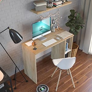 Bàn Làm Việc Kết Hợp Kệ Sách Không Phải Đứng Lên Lấy Sách Khi Học Tập Và Làm Việc