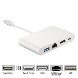 Cáp chuyển đổi Type C sang HDMI - USB 3.0 - LAN - Type C