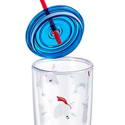 Ly Nhựa Có Ống Hút Lock&Lock HAP507BLU 750ml - Màu Xanh Nước Biển