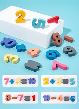 Bộ Đồ Chơi Gỗ Xếp Khối, Giáo Cụ Montessori Ghép chữ, Ghép số, Câu Cá, Xếp Khối, Ghép Hình - 6 trong 1 