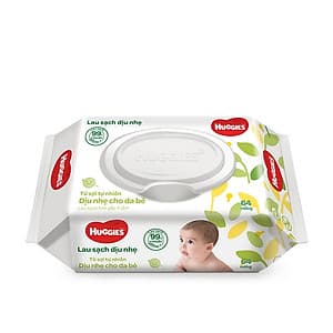 Combo 3 Gói Khăn giấy ướt cho trẻ sơ sinh HUGGIES không mùi, gói 64 tờ