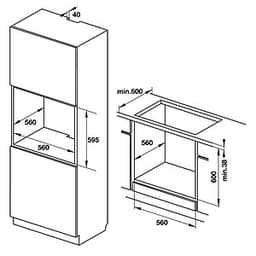 Lò Nướng Âm Tủ Hafele HO-KT60J (65 Lít) - Hàng chính hãng