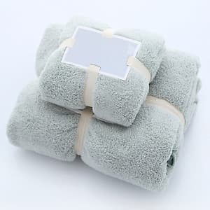 Set 2 Khăn tắm 34x75+70x140,siêu thấm chất liệu 100 cotton 120g+450g -143