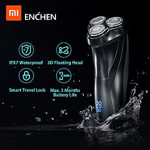 Máy Cạo Râu Điện Xiaomi Enchen BlackStone 3 3D Với 3 Lưỡi Cạo Và Kết Nối USB